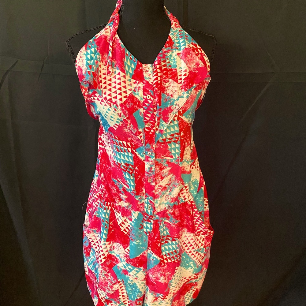 Sugar lips halter top shorts romper.